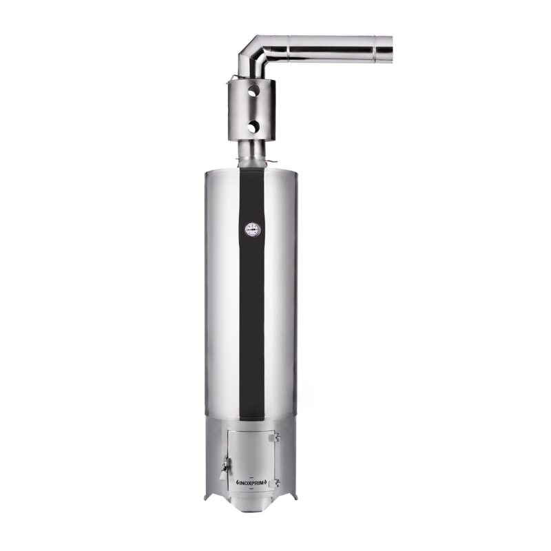 Boiler Baie 110 L, combustibil solid și sobă + recuperator căldură - INX 110