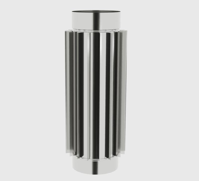 Recuperator de căldură din inox - Burlan cu lamele diametru 150/1000