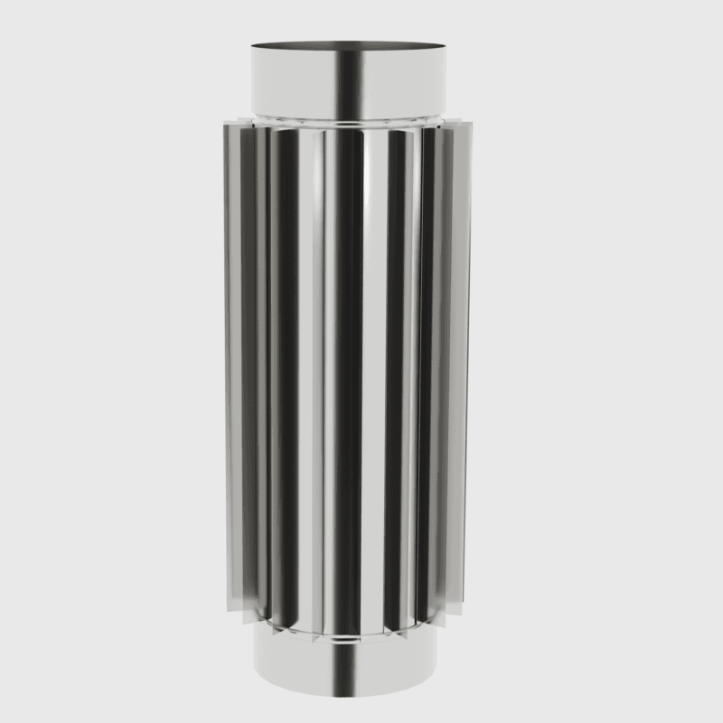 Recuperator de căldură din inox - Burlan cu lamele diametru 150/1000